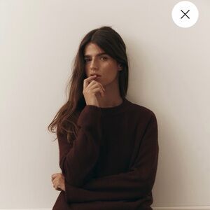 H&M Burgundy Crew Neck Sweater